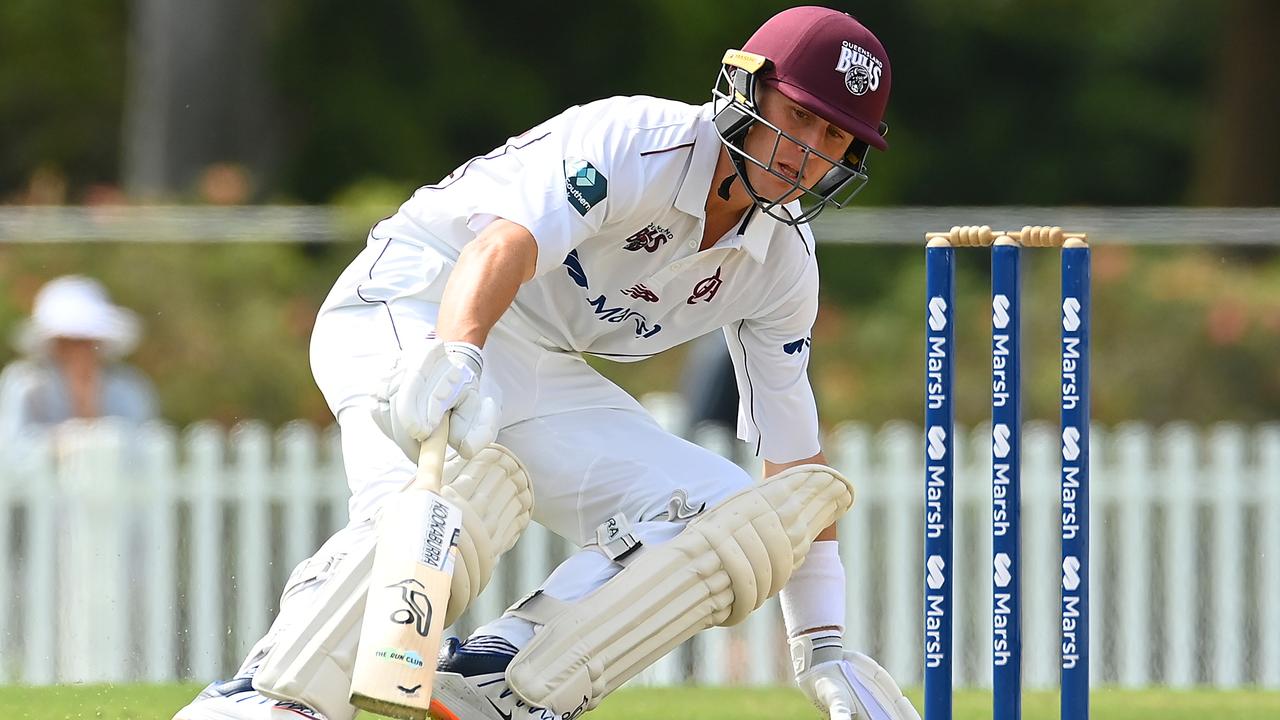 Marnus Labuschagne on his way to another 100 for Queensland (Photo by Albert Perez/Getty Images)