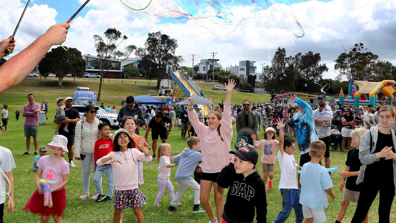 Bubble fun at the Rippleside Family Fun Day. Picture: Alison Wynd