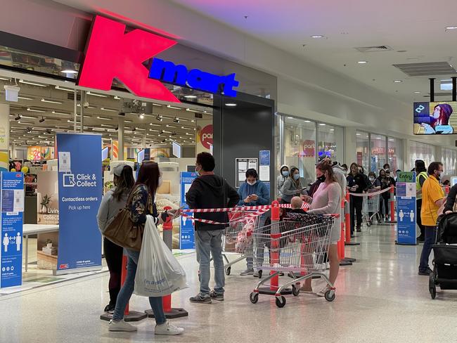 A rush is expected in Melbourne when the city’s favourite stores, including Kmart, reopen to the general public. Picture: Jonatham Ng