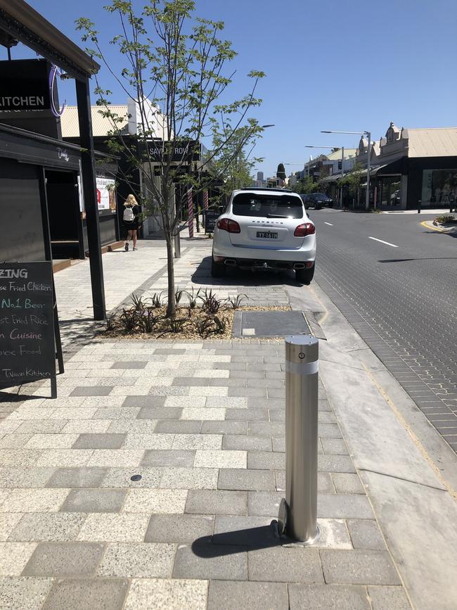 Another new carpark . . . except when the bollard is up.