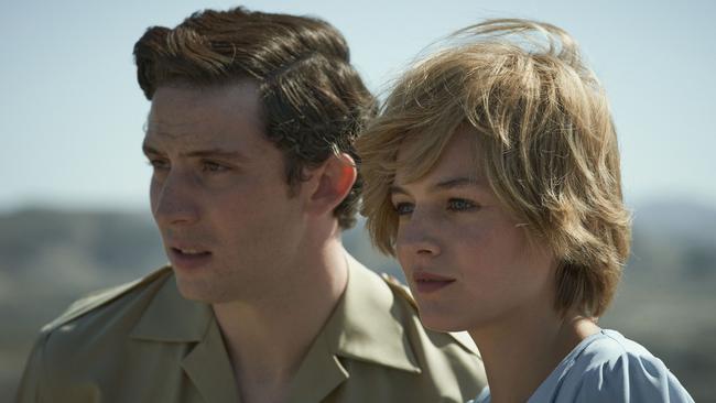 Josh O’Connor as Prince Charles and Emma Corin as Princess Diana in The Crown. Picture: Supplied