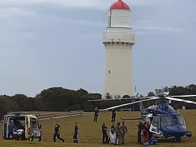 Crew on the police helicopter were able to revocer the man's body. Picture: Facebook