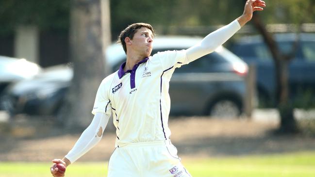 Michael Hay suffered the injury while bowling. Picture: Hamish Blair