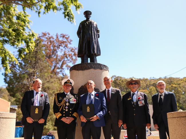 A life-size statue commemorating Tasmanian Victoria Cross recipient Edward Ã¢â¬ÅTeddyÃ¢â¬Â Sheean has been unveiled at Latrobe on Monday.ÃÂ Picture: Stephanie Dalton