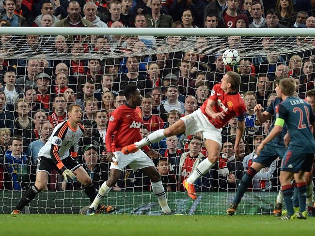 Nemanja Vidic score the opening goal for United.