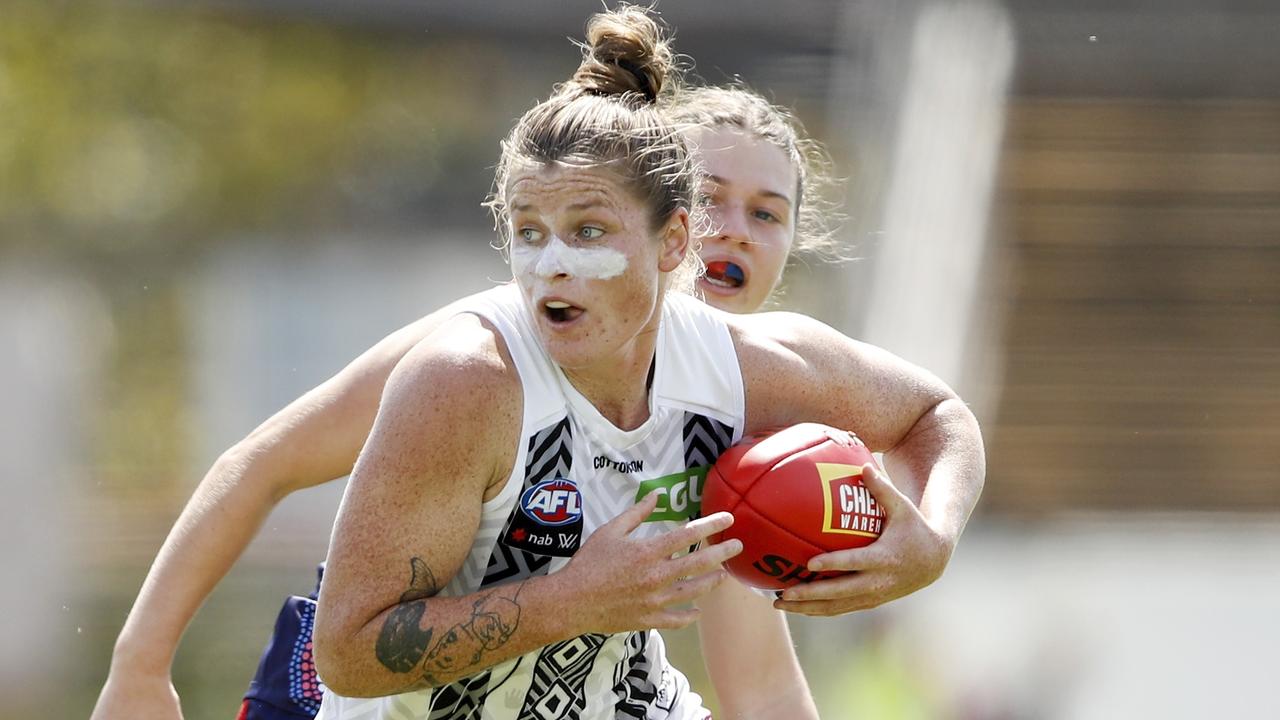 Collingwood’s Bri Davey is one of the AFW best and fairest favourites. Picture: Dylan Burns