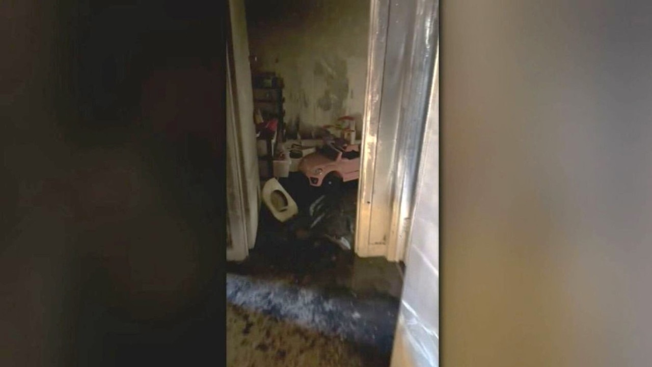 The fire destroyed their daughter’s toys. Picture: Channel 9