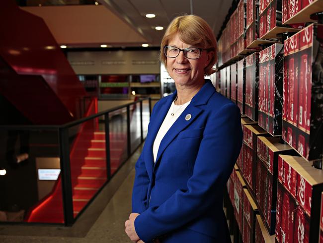 Coke Amatil CEO Alison Watkins posing for a photo at their office in North Sydney on the 22nd of August 2019. Photographer: Adam Yip