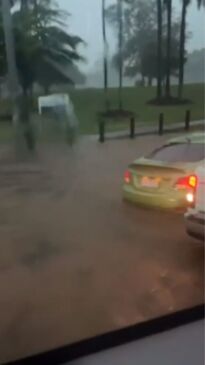 Bagot Road flooding caused by Darwin heavy rainfall