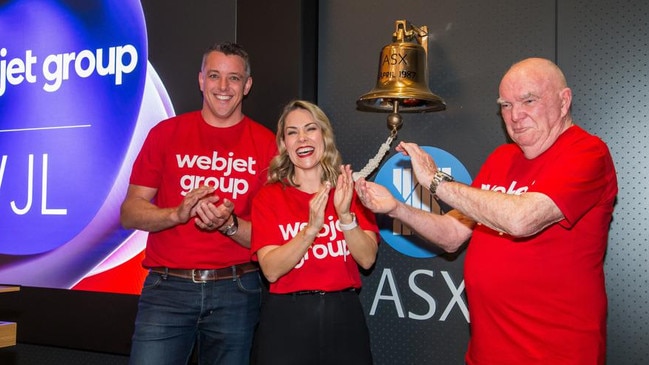 From left: Webjet OTA chief executive David Galt, Webjet Group CEO Katrina Barry, and Webjet Group chair Don Clarke.
