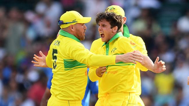 Jhye Richardson starred with the ball for Australia. (AAP Image/Dan Himbrechts)