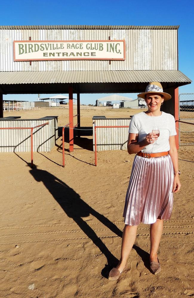 Olivia O’Neil at the Birdsville Race track. Tickets have gone on sale today for this year's event. Picture Supplied, Padraic ONeill