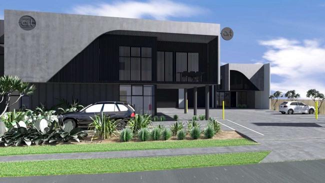 A golf simulator facility has been proposed for an industrial tenancy at Baringa. Photo: MRA Design