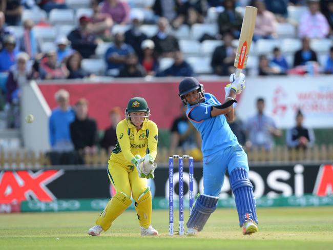 India’s Harmanpreet Kaur scored a game-changing 171 against Australia at the Women's World Cup in 2017. Picture: Getty Images