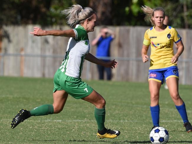 Southport's Kate Webb in action against Broadbeach in Round 1. Picture: Steve Holland