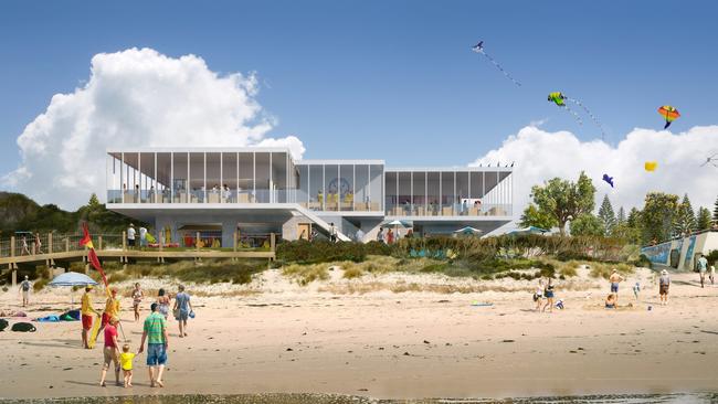 An artist's impression of the new Normanville surf life saving club and kiosk building. Picture: Supplied