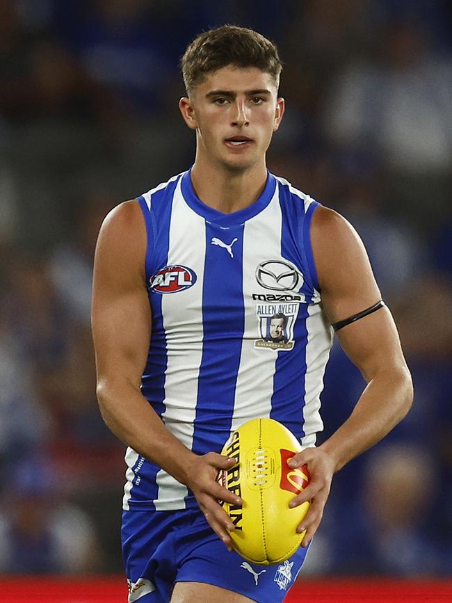 Harry Sheezel starred on debut for North Melbourne. (Photo by Daniel Pockett/Getty Images)