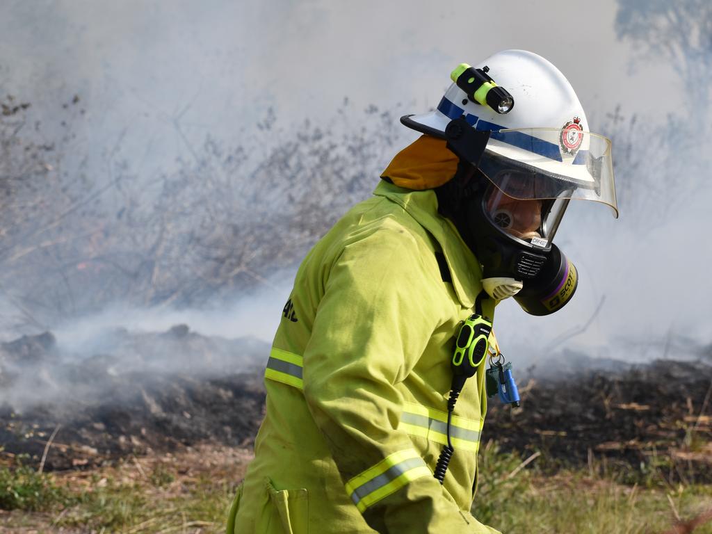 Five fire crews called to battle harvester blaze at Emerald | The ...