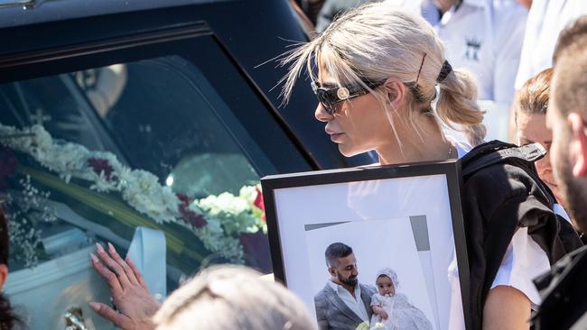 Mourners at Amar Kettule’s funeral. Picture: Julian Andrews