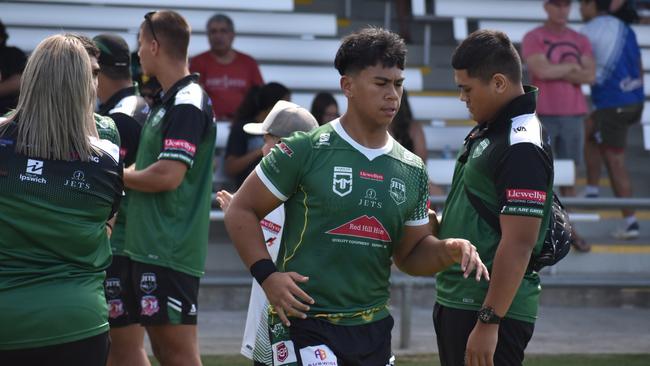 Meninga Cup semi-final action between the Ipswich Jets and Townsville Blackhawks. Saturday April 15, 2023.