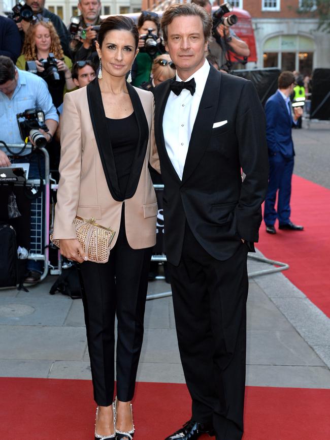 Colin Firth and Livia Firth attend the GQ Men of the Year awards.