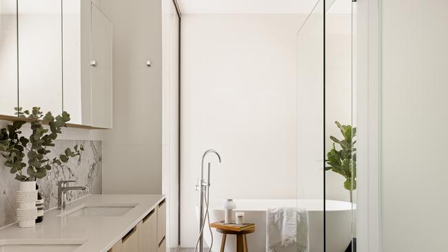 One of the deluxe bathrooms at 72 Parkside Circuit, Hamilton. Photo: Arin Ozdemir