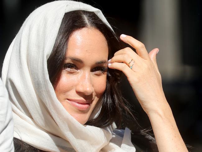 Meghan, Duchess of Sussex looked comfortable and elegant in her headsarf while visiting Auwal Mosque on Heritage Day with Prince Harry, Duke of Sussex. Picture: Getty Images