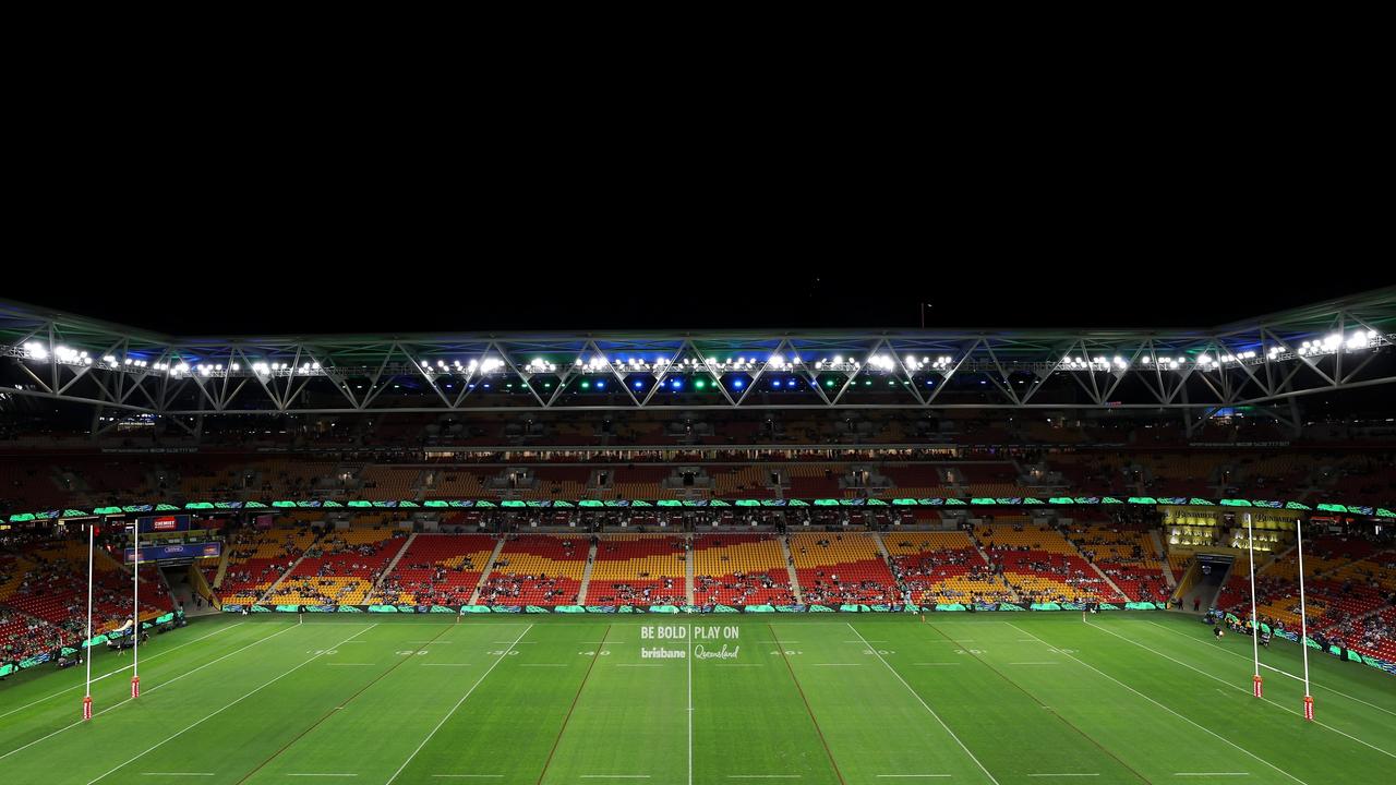 Suncorp Stadium before the opening match of Magic Round in 2024. Photo by Hannah Peters/Getty Images.