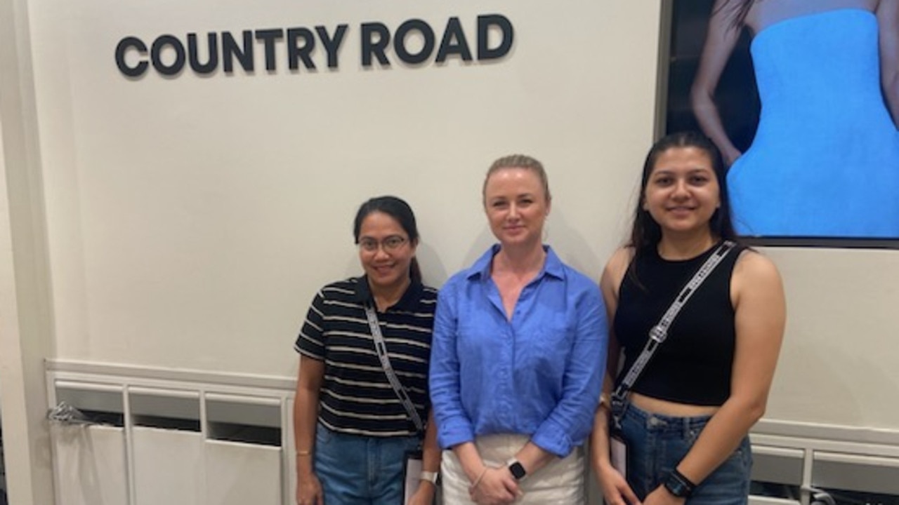 Sarah Llenaresas, Jodie Williamson and Surbhi Rawat enjoying busy times at Country Road.