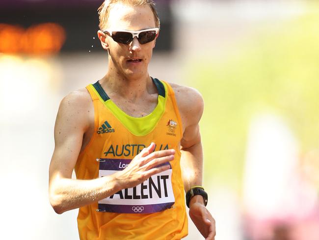 Jared Tallent in the 50km walk at the London Olympics