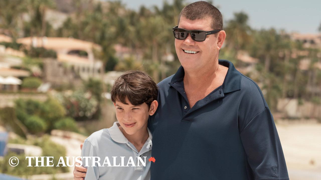 Jackson Packer pictures alongside his father, billionaire businessman, Jamie Packer. Picture: Ana Badillo/Courtesy of The Australian