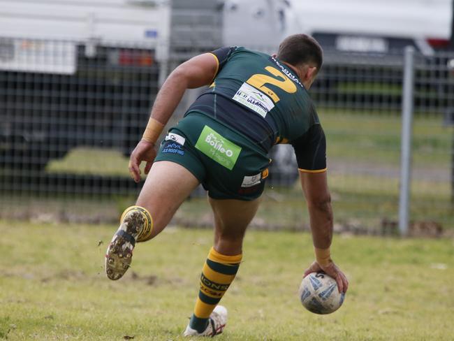 Jordan Tencate scores the opening try for the Lions. Picture Warren Gannon Photography