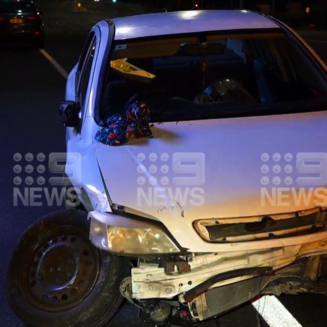 A 49-year-old woman has been charged with drink driving after a crash in Southport early on Tuesday morning. Picture: 9 News