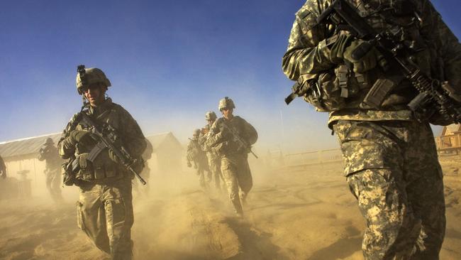 US troops in Afghanistan in 2008. Picture: AFP