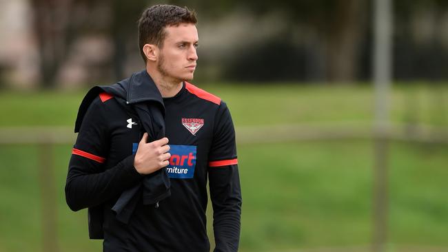 Orazio Fantasia during an Essendon training session at Broadbeach Oval.