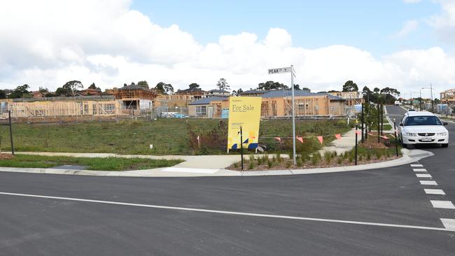 Work is progressing on the Wantirna Rise development, including new roads. Picture: Lawrence Pinder