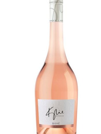 Kylie Minogue‘s rose wine sold at UK supermarket chain Tesco. Picture: Supplied