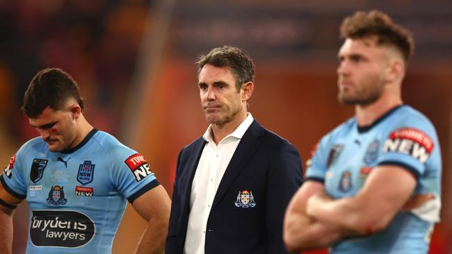 Blues coach Brad Fittler after game three of the State of Origin Series.