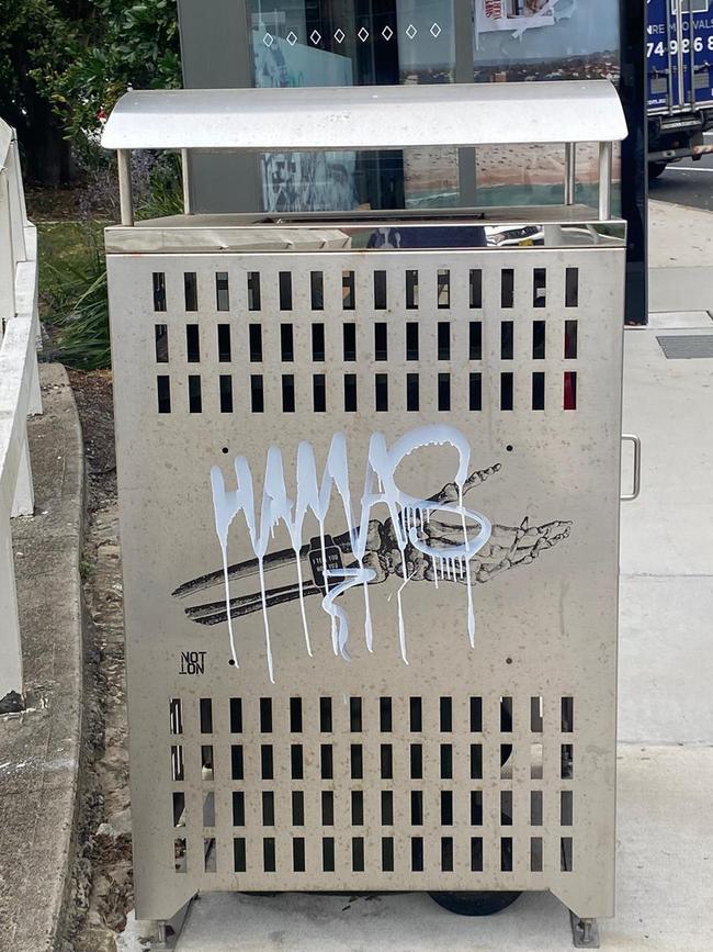 Pro-Hamas graffiti has been on the rise in the eastern suburbs.