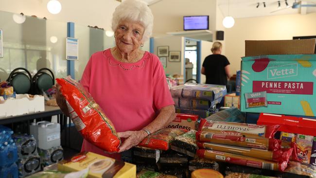 Wisemans Ferry resident Noelene Hitchcock, helped put food packs together at local bowling club.