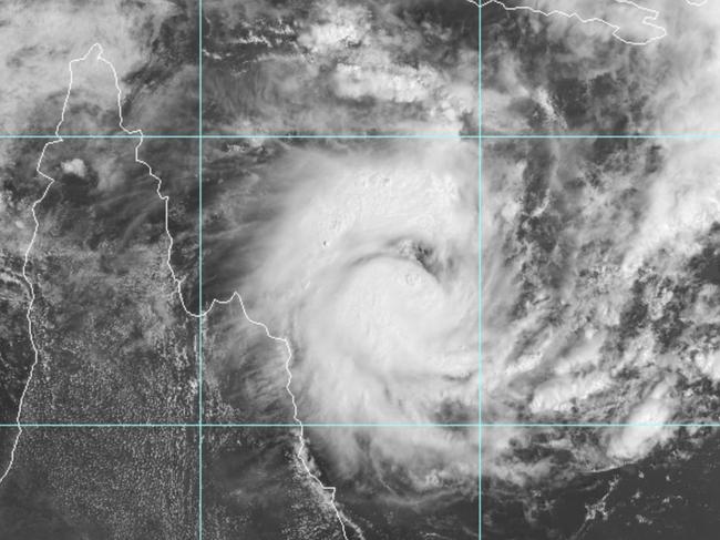 Cyclone Tiffany has formed in the Coral Sea and is expected to bring damaging to destructive winds and heavy rain to communities in far north Queensland from tomorrow morning - Photo Bureau of Meteorology, Australia