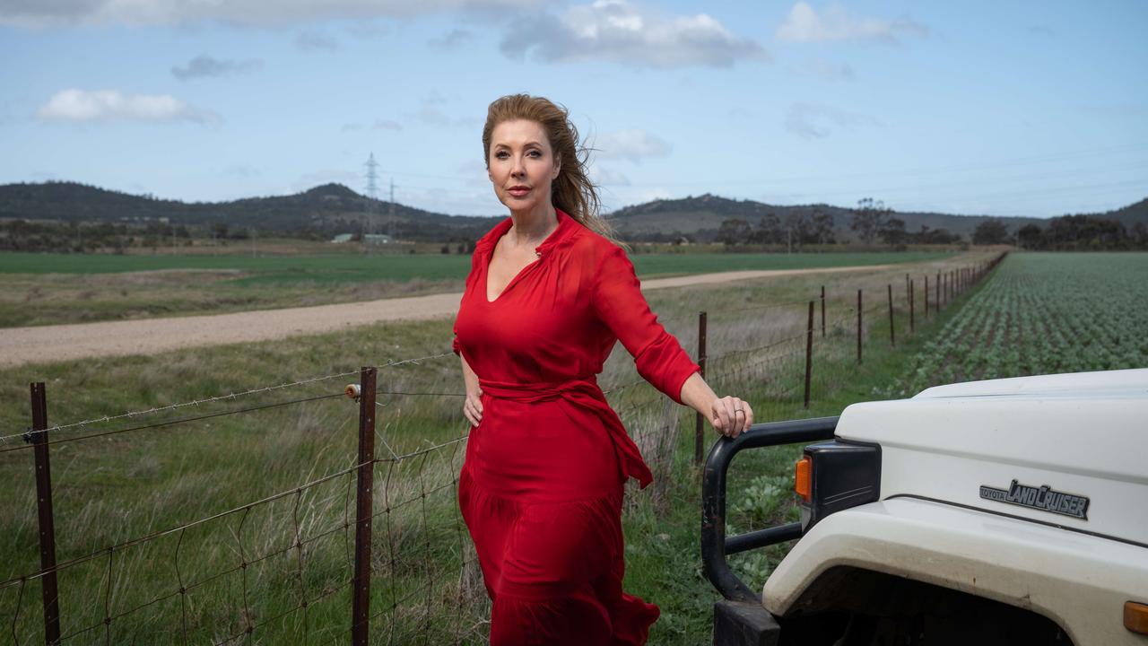 Catriona Rowntree in Little River where a renewable energy is to be built (to the left). Picture: Brad Fleet