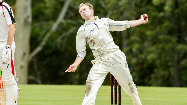 Mitch Doolan in the cricket game between St Joseph's College and Toowoomba Grammar, Saturday. (AAP Image/Renae Droop)