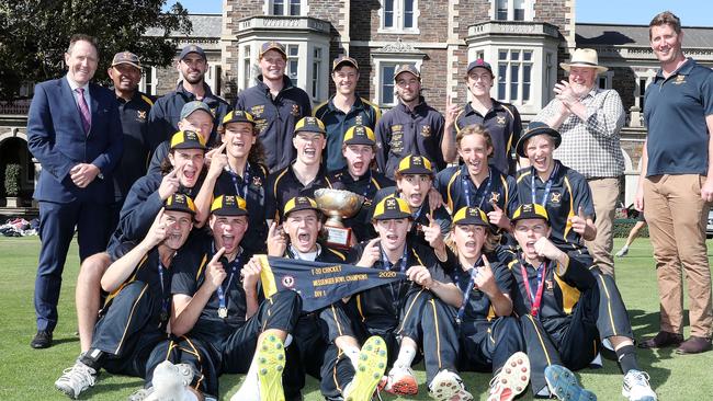 Scotch celebrates winning last year’s T20 grand final over PAC. Picture: Sarah Reed