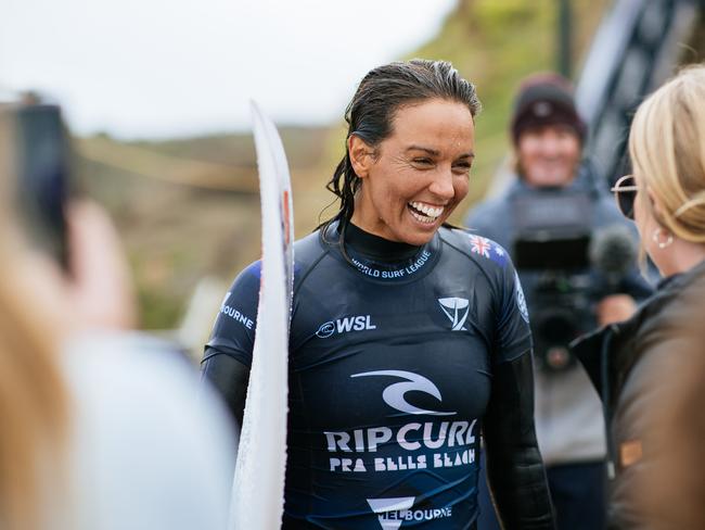 A good result at Bells gave Sally Fitzgibbons fresh hope of staying on the tour. Picture: Ed Sloane/World Surf League