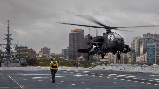 The AH-64E Apache attack will be serviced by Boeing in Townsville. Picture: ADF