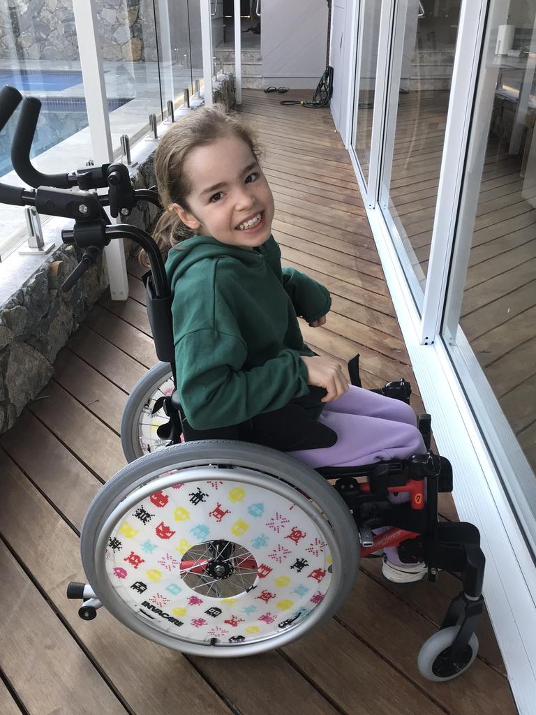 Cerebral Palsy Girl Learns To Walk Talk After Devastating Stroke Daily Telegraph 