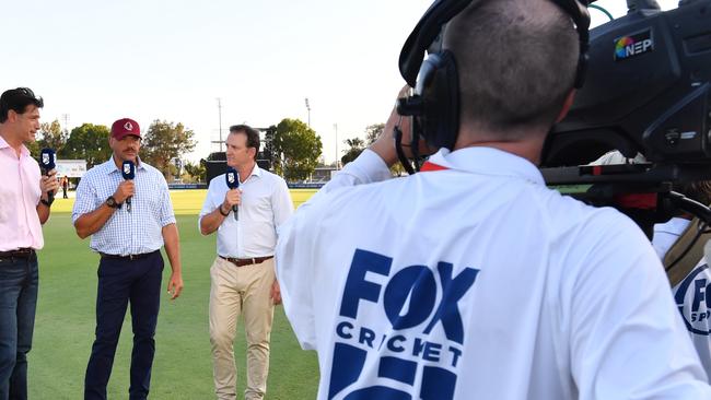 Mark Waugh on Fox Cricket with Brendon Julian and the late Andrew Symonds.