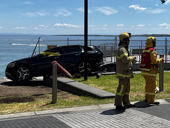 Emergency services, such as the CFA, were called to a crash on The Esplanade and Thompson Avenue in Cowes just after 11am on Monday, December 30, 2024. Picture: Jack Colantuono