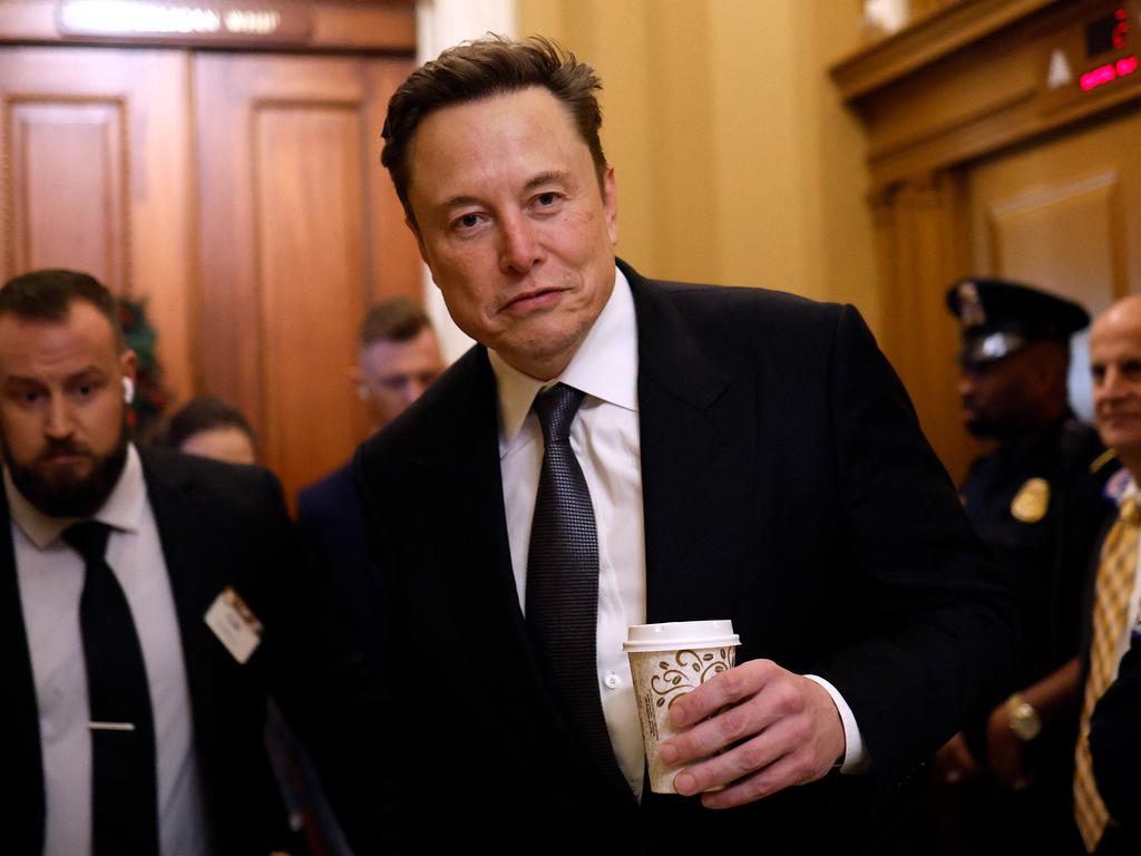 Tesla CEO Elon Musk arrives on Capitol Hill for meetings last month. Picture: Getty Images via AFP